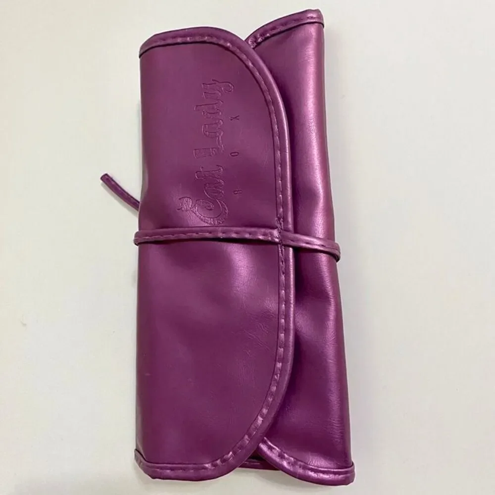 Cat Lady Box Makeup Brush Set w/ Soft Purple Case Cat Shaped Glitter Handles